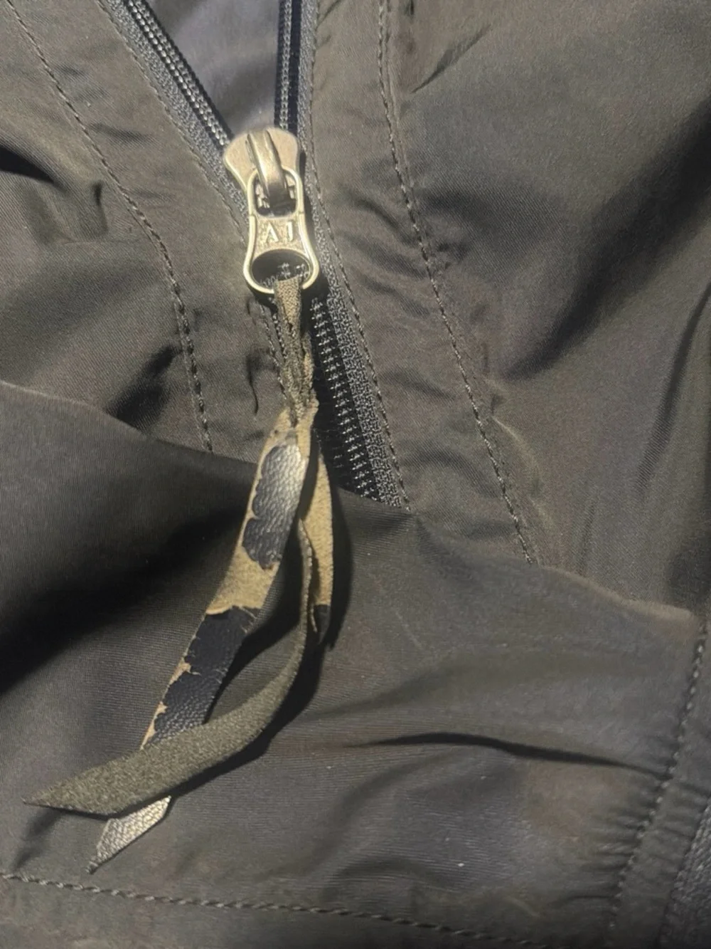 Armani Jeans Men's Dark Black Zip-Up Bomber Jacket